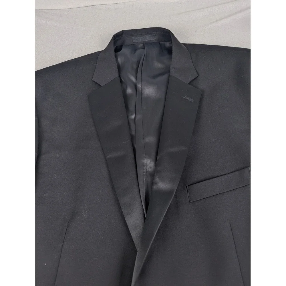 Lauren Ralph Lauren Mens 50L Black 100% Wool 2-Button Peak Lapel Tuxedo Jacket